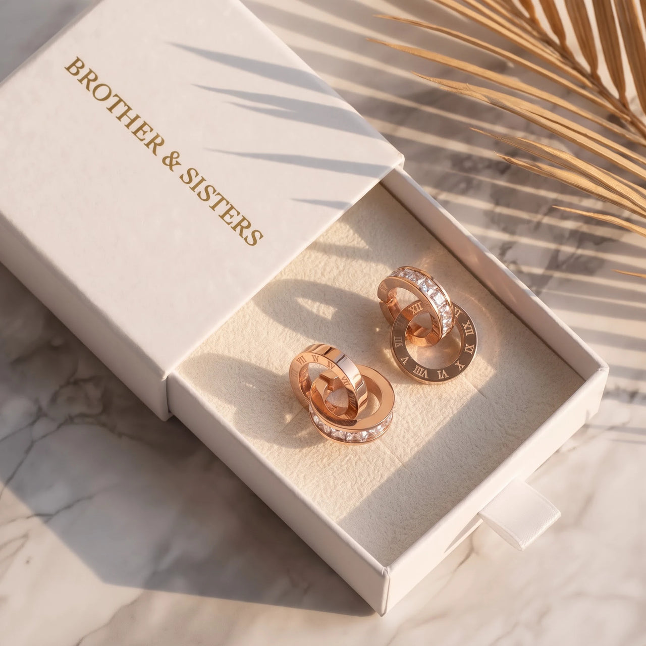 Stainless steel oorbellen — in de cadeaudoos, rosé goud | SKU: 11137578-rose-gold
