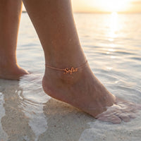 Thumbnail for Engraved Letter Anklet