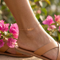 Thumbnail for Engraved Letter Anklet