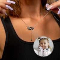 Thumbnail for Eye Photo Necklace showcasing a customizable photo projection, perfect gift by Brother & Sisters.