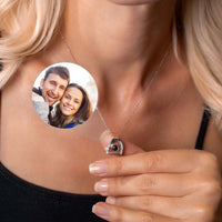 Thumbnail for Girlfriend Photo Necklace featuring a personalized photo pendant by Brother & Sisters, ideal for cherishing memories.
