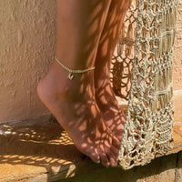 Thumbnail for Gold Initial Anklet - Ankle Bracelet - Anklet for Women - Gold Leg Bracelet Anklet Brother & Sisters