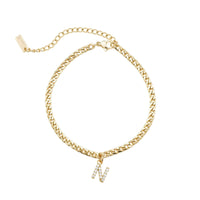 Thumbnail for Gold Initial Anklet - Ankle Bracelet - Anklet for Women - Gold Leg Bracelet Anklet N Brother & Sisters