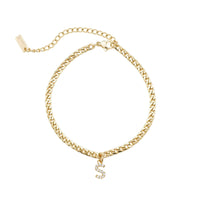 Thumbnail for Gold Initial Anklet - Ankle Bracelet - Anklet for Women - Gold Leg Bracelet Anklet S Brother & Sisters