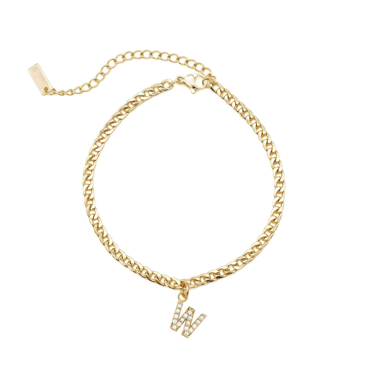 Gold Initial Anklet - Ankle Bracelet - Anklet for Women - Gold Leg Bracelet Anklet W Brother & Sisters