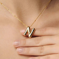 Thumbnail for Essential Initial Necklace from Brother & Sisters, personalized gold necklace with a minimalist design.
