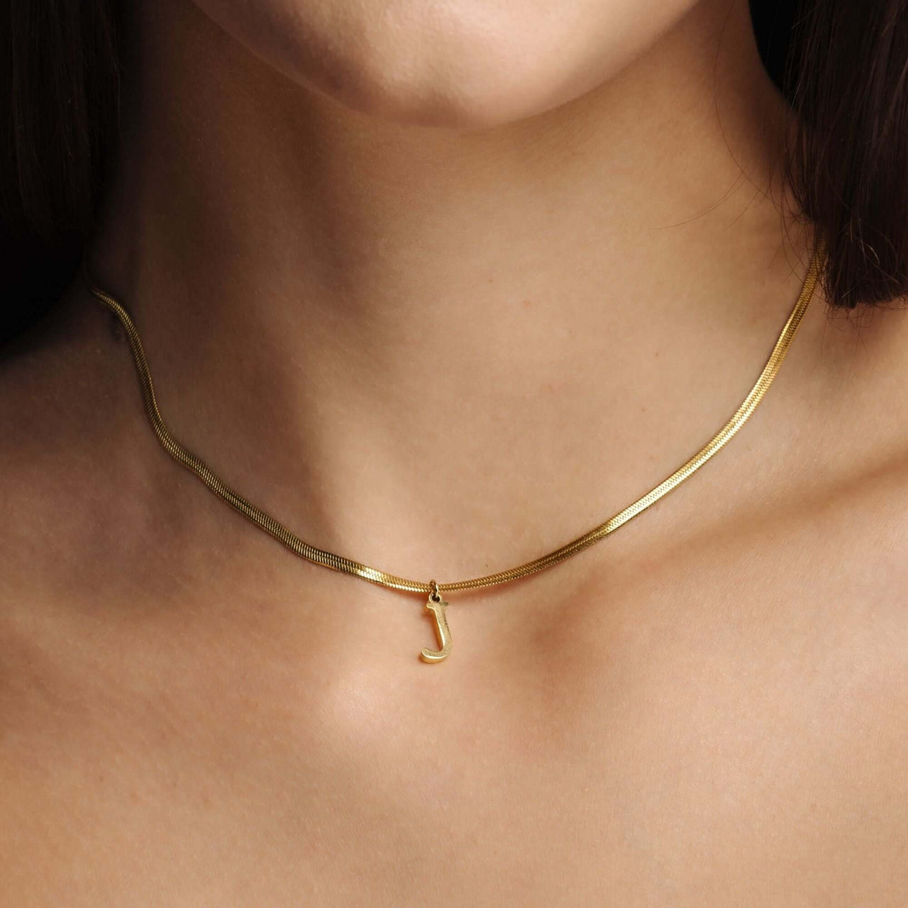 Harmony Initial Necklace - Gold necklace for women with personalized letter pendant by Brother & Sisters.