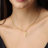 Thumbnail for Minimalist Initial Necklace by Brother & Sisters featuring a gold necklace with an elegant initial pendant.