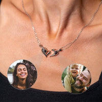 Thumbnail for Half-Heart Photo Necklace Set showcasing personalized photos of loved ones by Brother & Sisters.