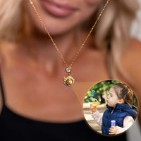 Thumbnail for Halo Photo Necklace - Personalised Necklace - Customised Necklace Necklace Gold Brother & Sisters