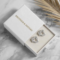 Thumbnail for Hartjes oorbellen zilver — in de cadeaudoos, zilver | SKU: 4478648-platinum-plated-clear