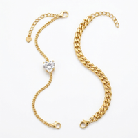 Thumbnail for Heart Bond Matching Bracelet Set Gold pair packshot