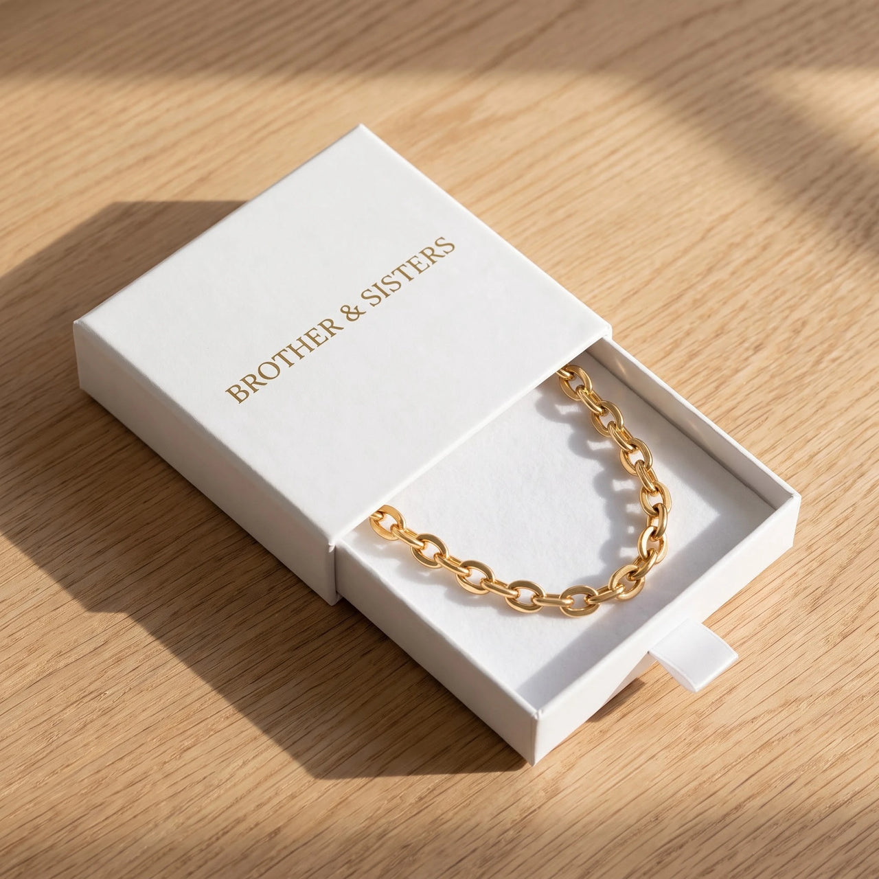 Schakelketting — in de cadeaudoos, goud | SKU: lachaine