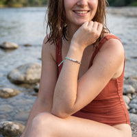 Thumbnail for Koord armband — gedragen in het water, waterproof, zilver | SKU: lamenthe-wg