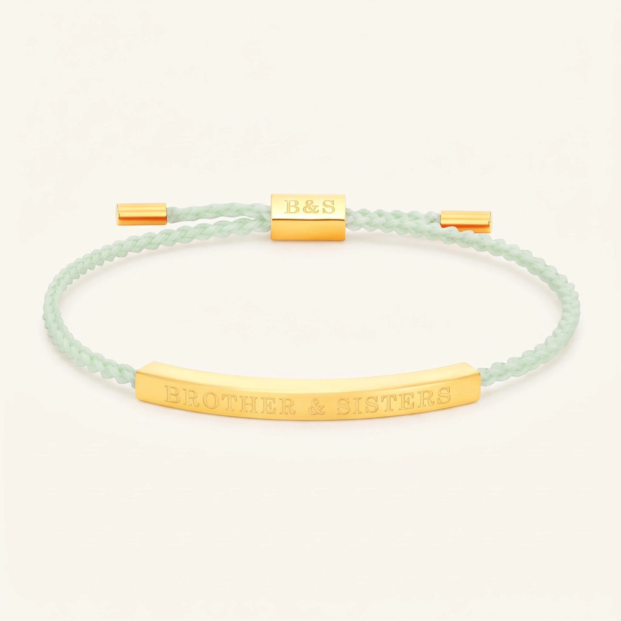 Groene armband — productfoto op witte achtergrond, goud | SKU: lanature-g
