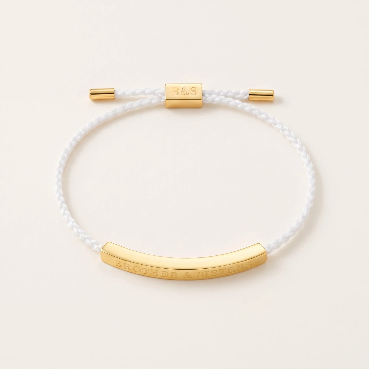Witte armband — productfoto op witte achtergrond, goud | SKU: laperle-g