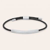 Thumbnail for Zwarte armband — productfoto op witte achtergrond, zilver | SKU: lecaviar-wg