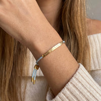 Thumbnail for Touw armband — close-up van de details, goud | SKU: leciel-g