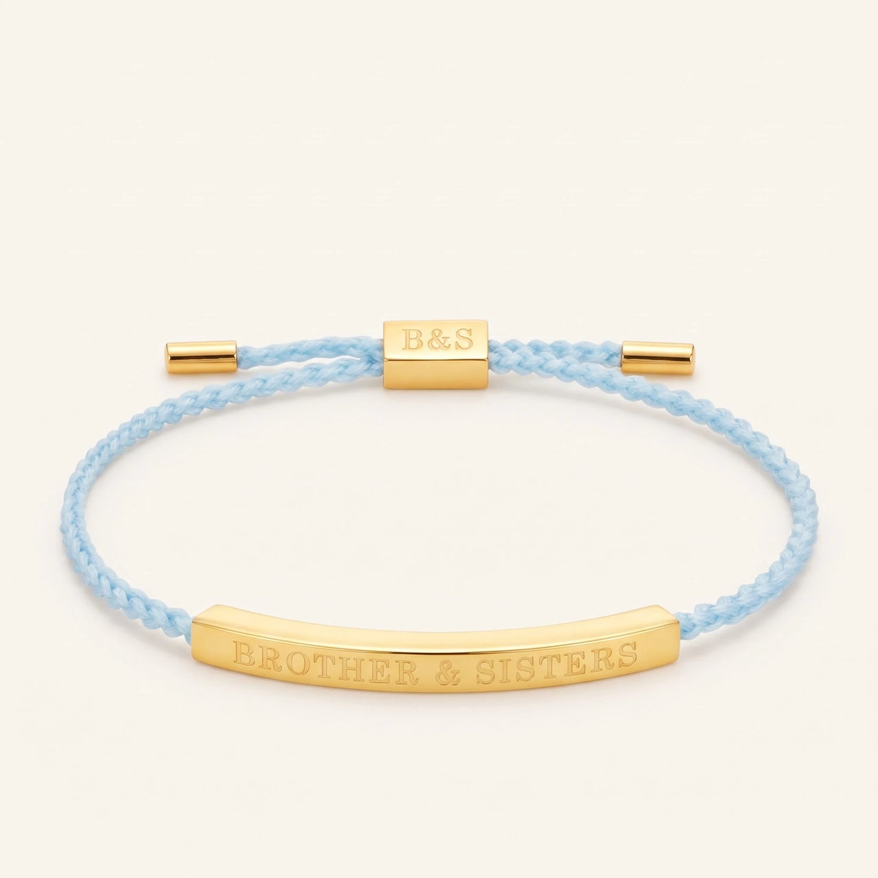 Blauwe armband — productfoto op witte achtergrond, goud | SKU: leciel-g