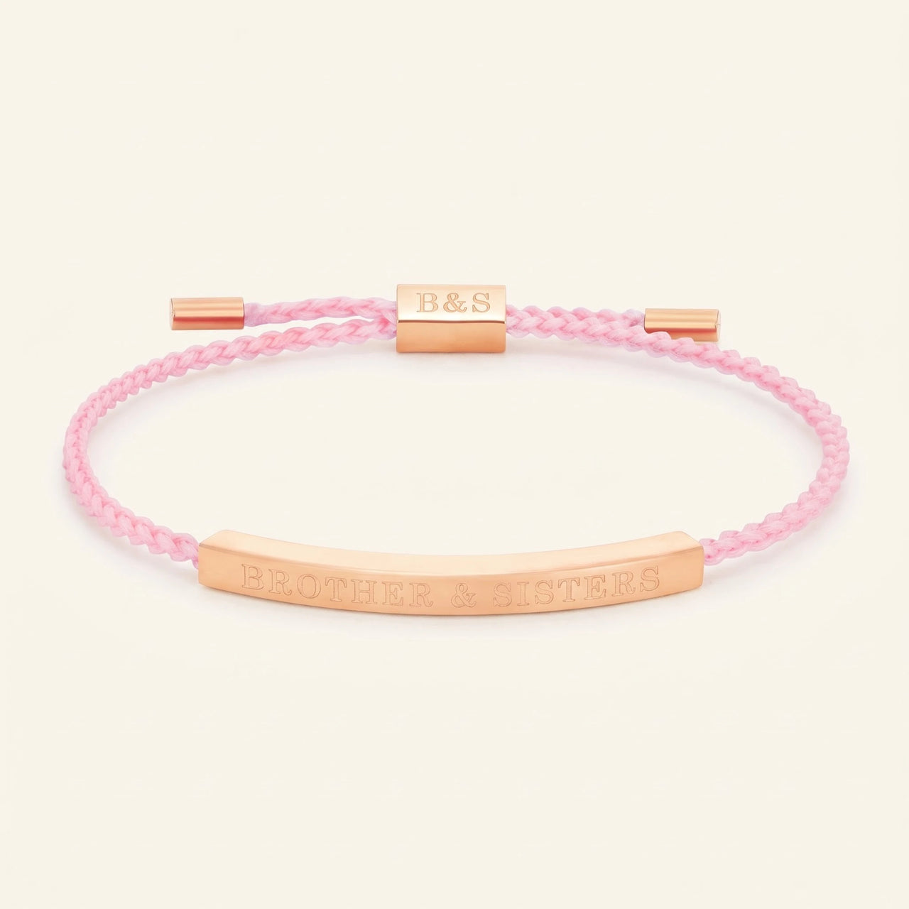 Vriendschapsarmbandjes — productfoto op witte achtergrond, rosé goud | SKU: lecorail-rg