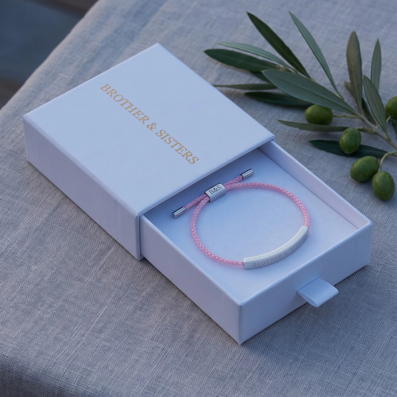 Touw armband — in de cadeaudoos, zilver | SKU: lecorail-wg