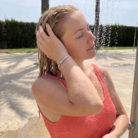 Thumbnail for Verstelbare armband — gedragen onder de douche, waterproof, zilver | SKU: lecorail-wg