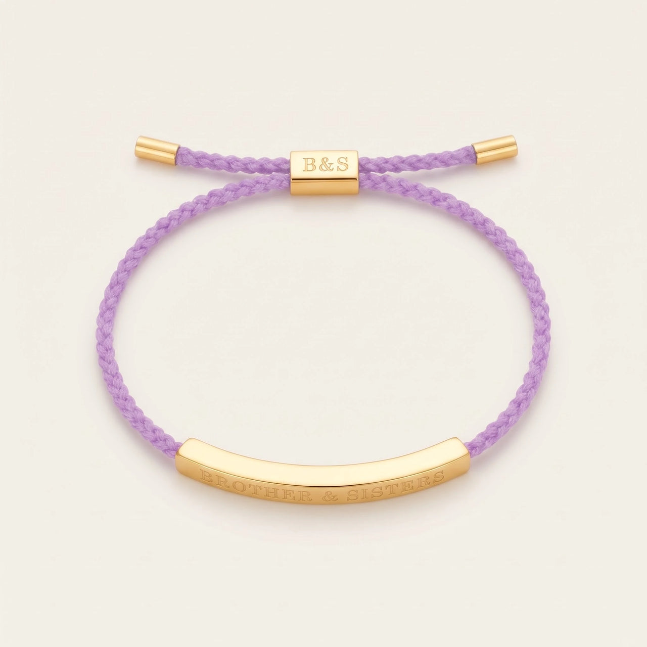 Lila armband — productfoto op witte achtergrond, goud | SKU: lemauve-g
