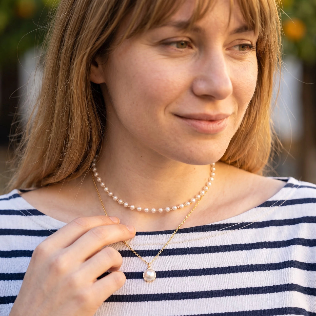 Ketting dames — gedragen in het dagelijks leven, goud | SKU: lepure