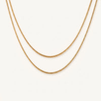 Thumbnail for Slangenketting — productfoto op witte achtergrond, goud | SKU: lesimplenecklace