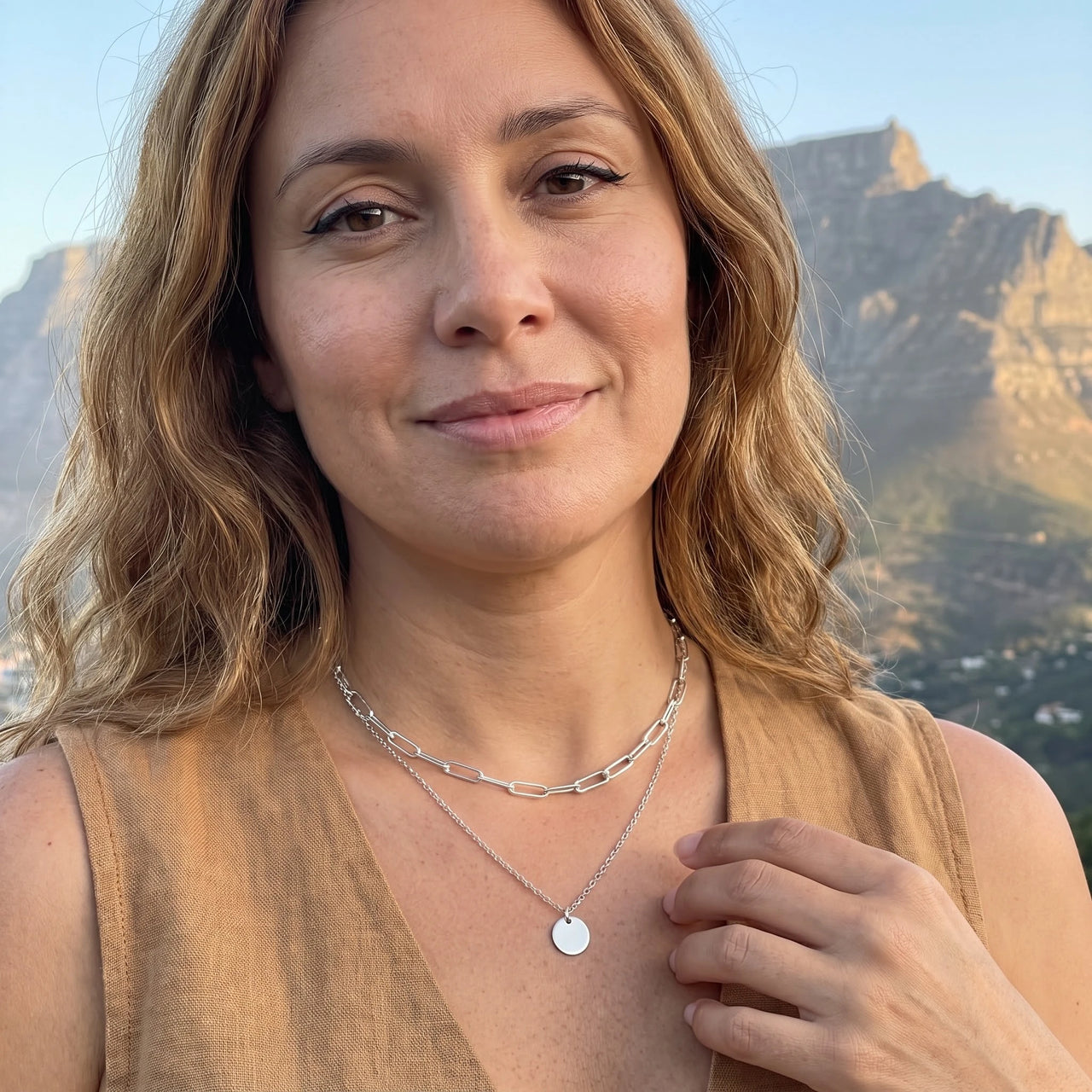 Paperclip ketting — gedragen op reis, zilver | SKU: le-tendance-wg