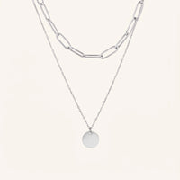 Thumbnail for Dubbele ketting — productfoto op witte achtergrond, zilver | SKU: le-tendance-wg