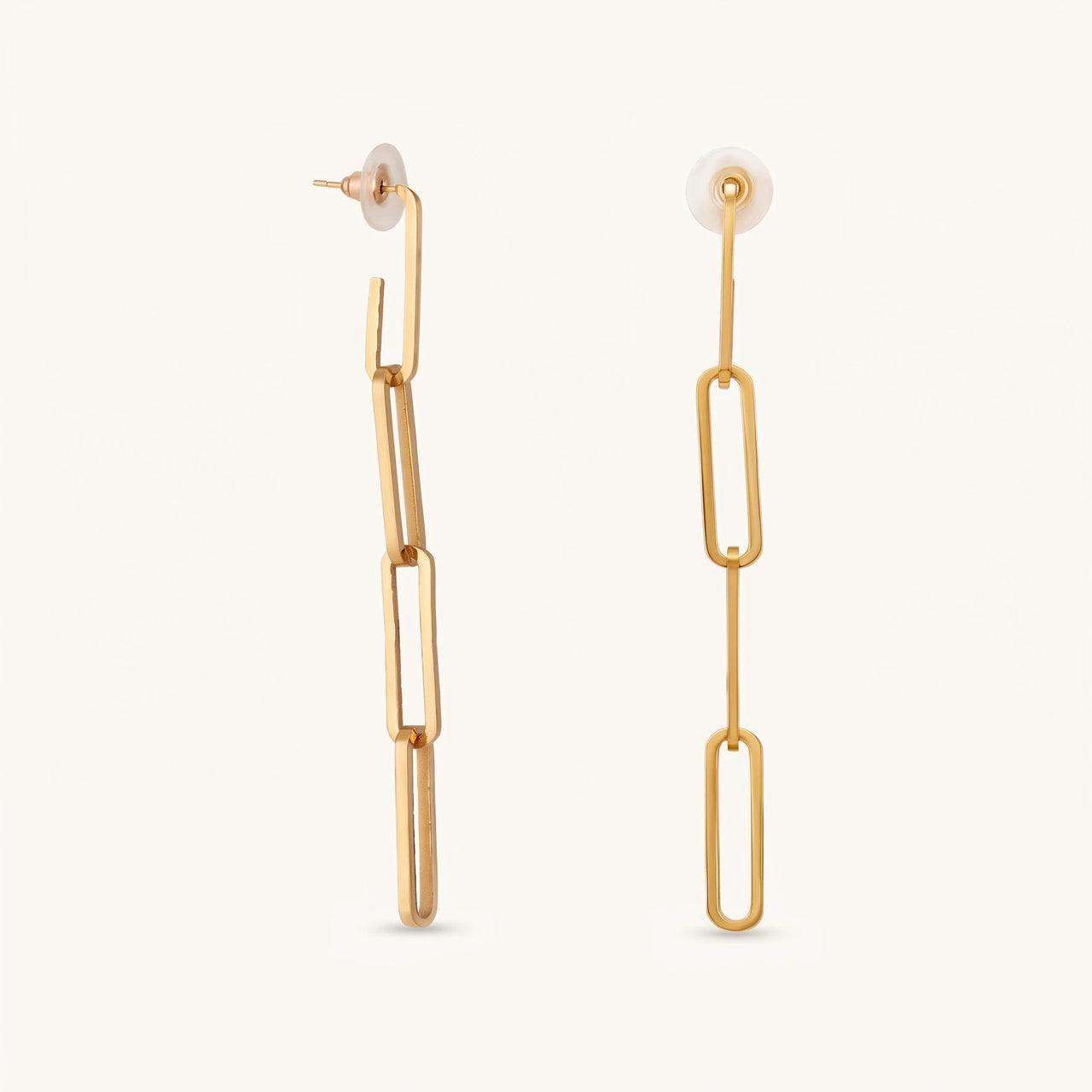 Hangers oorbellen — productfoto op witte achtergrond, goud | SKU: lespendantes