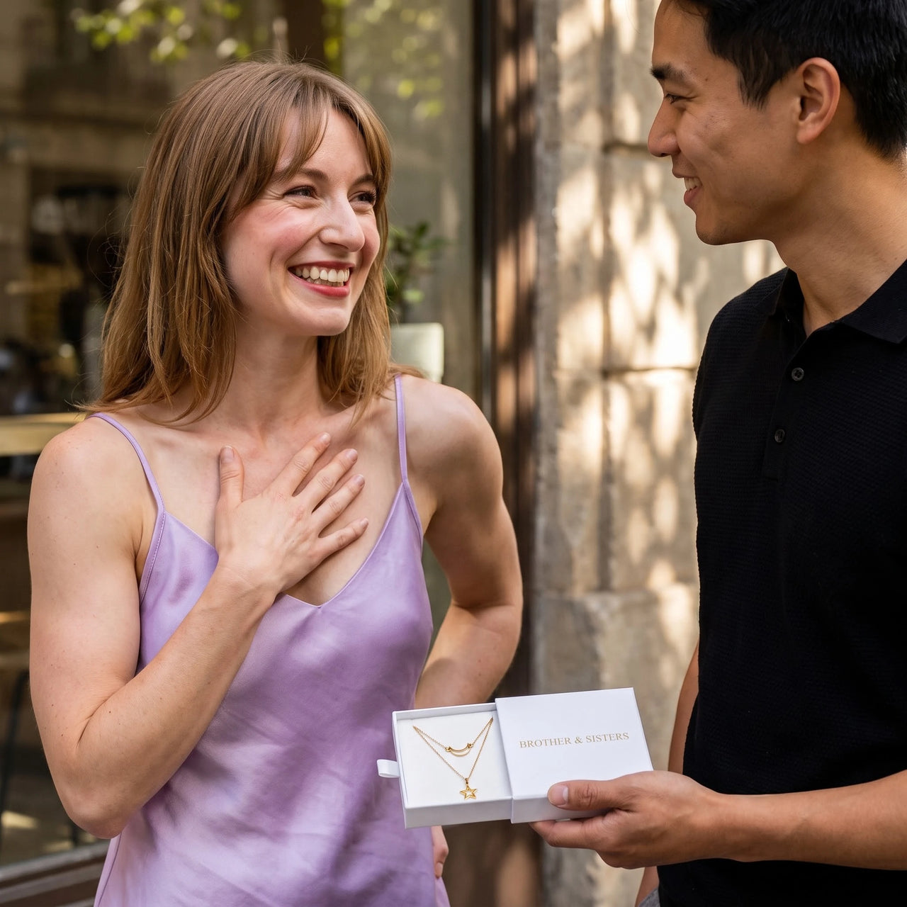 Maan en ster — cadeau gegeven, goud | SKU: letoile-g