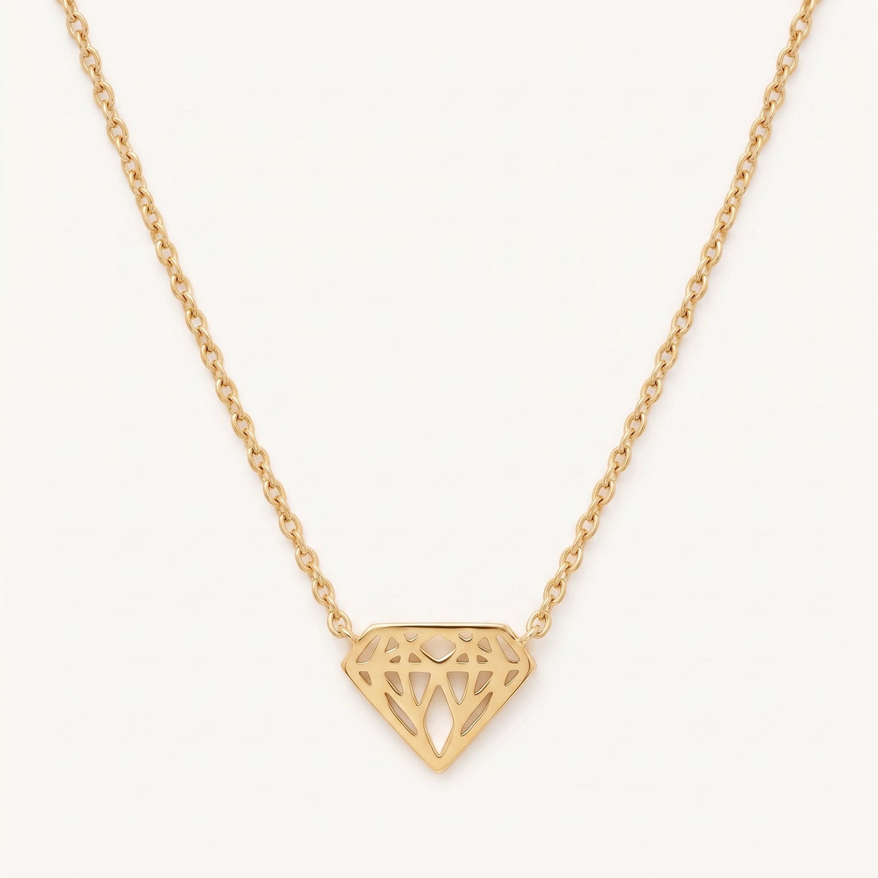 Minimalistische ketting — productfoto op witte achtergrond, goud | SKU: 12791388-gold