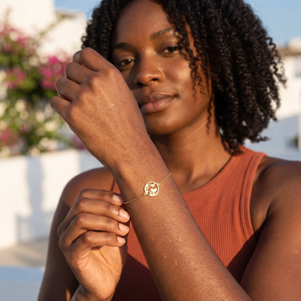 Armband dames — gedragen in het dagelijks leven, goud | SKU: 22665062-gold