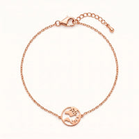 Thumbnail for Wereldbol armband — productfoto op witte achtergrond, rosé goud | SKU: 22665062-rose-gold