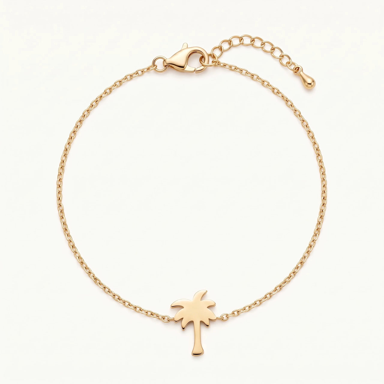 Palmboom armband — productfoto op witte achtergrond, goud | SKU: 7819407-gold-color
