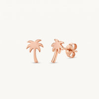 Thumbnail for Palmboom oorbellen — productfoto op witte achtergrond, rosé goud | SKU: 10287609-rose-gold-color