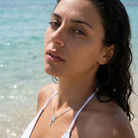 Thumbnail for Palmboom ketting — gedragen in het water, waterproof, zilver | SKU: 8732822-silver-plated