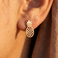 Thumbnail for Oorknopjes — close-up van de details, rosé goud | SKU: 437186-rose-gold-color