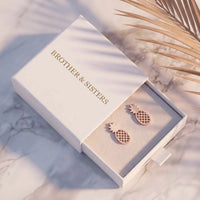 Thumbnail for Ananas oorbellen — in de cadeaudoos, rosé goud | SKU: 437186-rose-gold-color