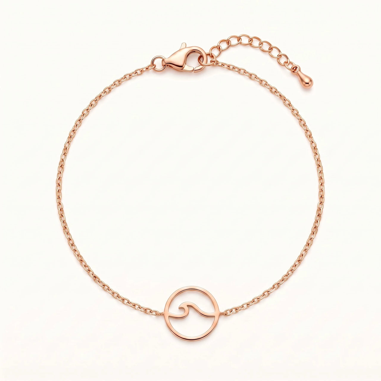 Golf armband — productfoto op witte achtergrond, rosé goud | SKU: 17429078-rose-gold