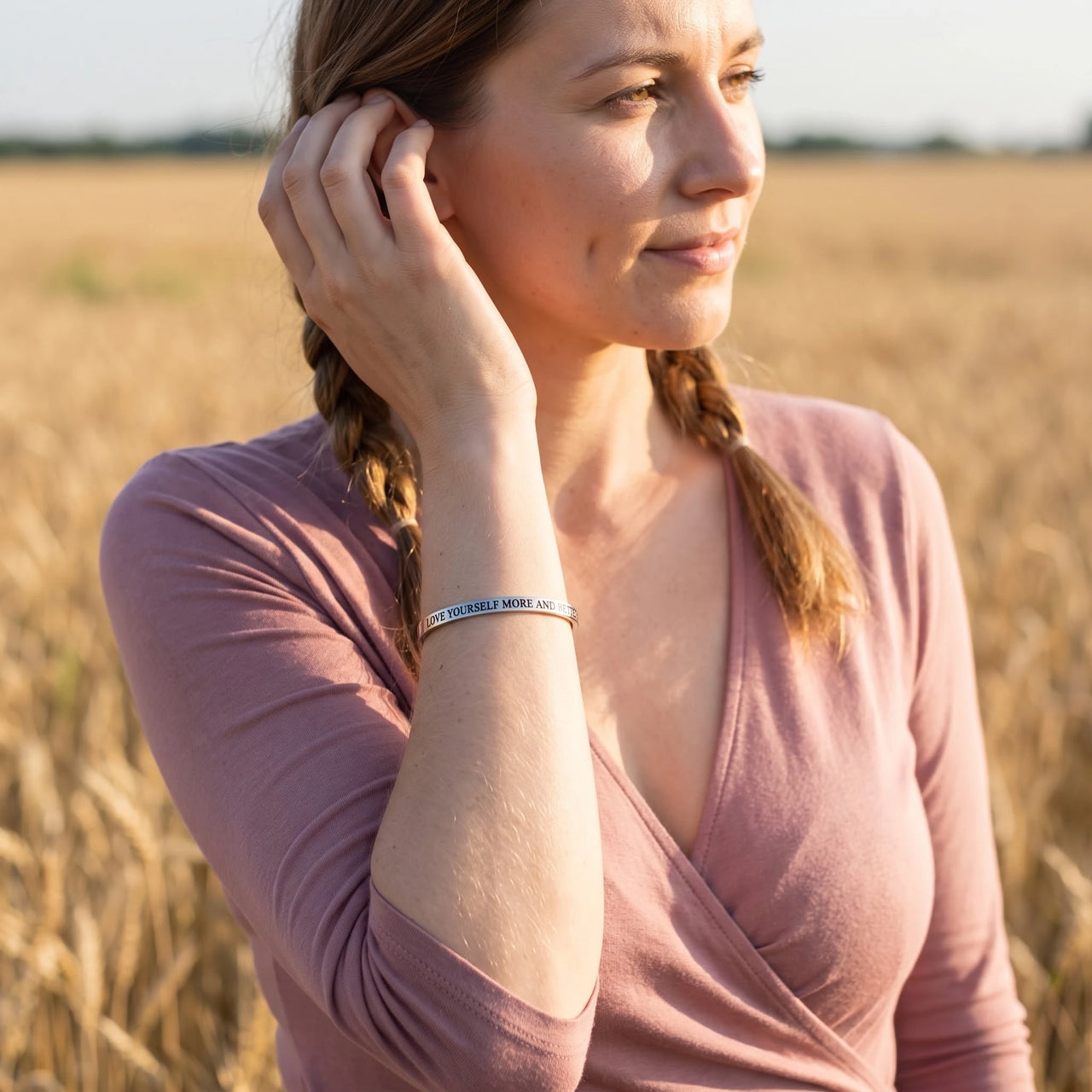 Armband dames — gedragen in het dagelijks leven, zilver | SKU: lymab-wg