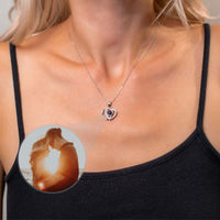 Thumbnail for Lovers Photo Necklace featuring a custom heart pendant with hidden photo locket by Brother & Sisters.
