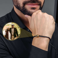 Thumbnail for Classic Photo Bracelet showcasing customizable photo charm, handcrafted by Brother & Sisters, worn by man.
