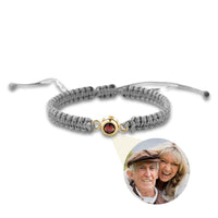 Thumbnail for Man Grey Photo Bracelet by Brother & Sisters featuring personalized photo pendant and adjustable design.