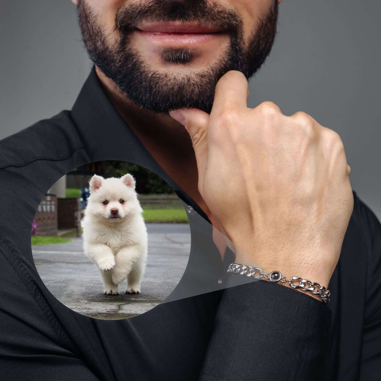 Man Bracelet - Men’s Personalised Bracelet - Steel Personalized Photo Bracelet - Personalized Gift for Men - Custom Jewelry for Him - Custom Bracelet Picture - Personalised Photo Gift Bracelet Brother & Sisters