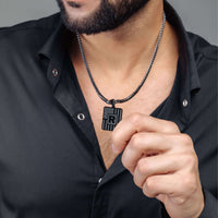 Thumbnail for Military Initial Necklace worn by a man, featuring a military-inspired letter pendant from Brother & Sisters.