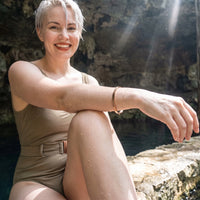 Thumbnail for Never Forget To Dream bracelet in rose gold worn by the water | SKU: nftd-rg