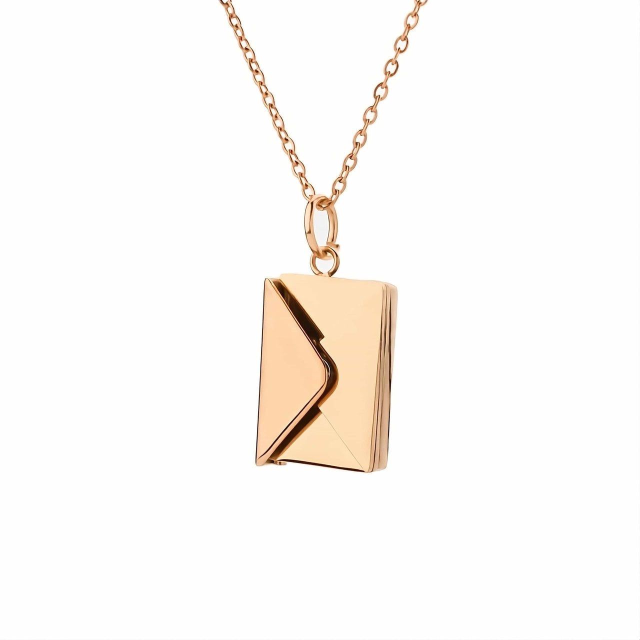 Personalized Envelope Necklace - Personalized Necklace - Brother & Sisters Rose Gold / without Flowers Brother & Sisters